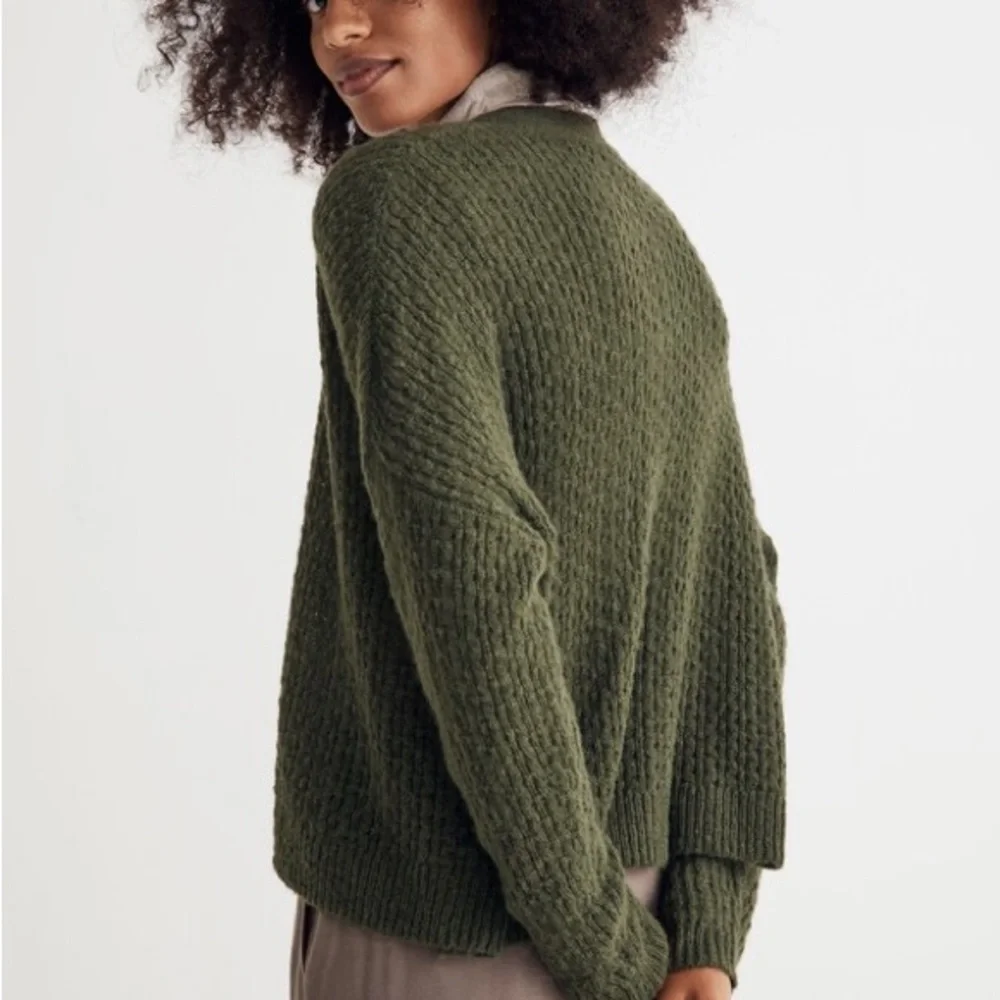 Madewell Alpaca Blend Mayfair Olive Green. Sweater Oversized Cardigan Plus 4X - Picture 10 of 11